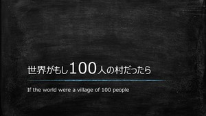 【岡山】世界がもし100人の村だったら